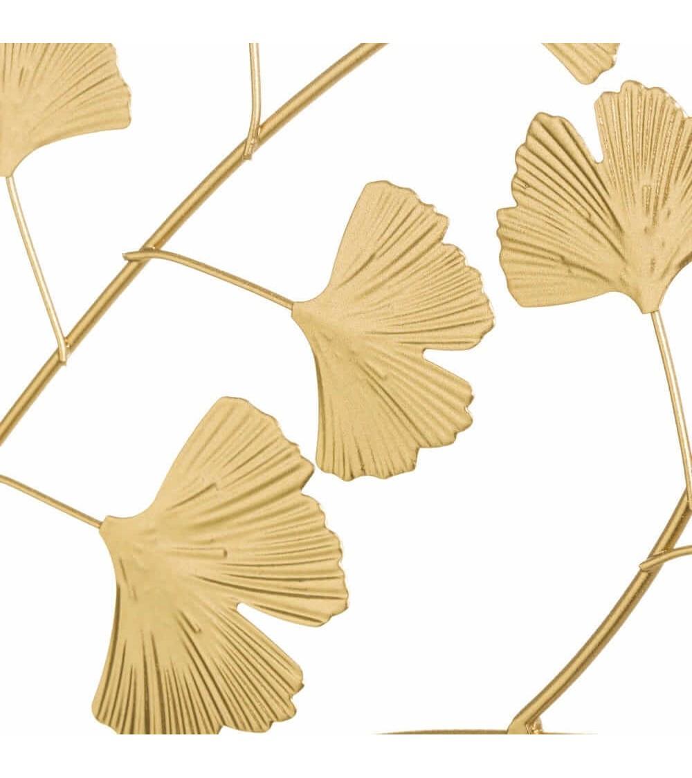 Dcasa Mural De Pared De Ramas De Metal Dorado De 56x53 Cm