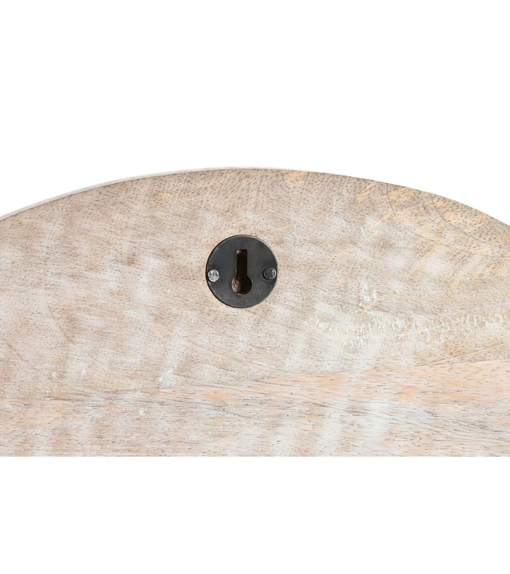 Dcasa Mural De Pared Decorativo Mapamundo De Madera Mango Tallado Natural De 40x40 Cm