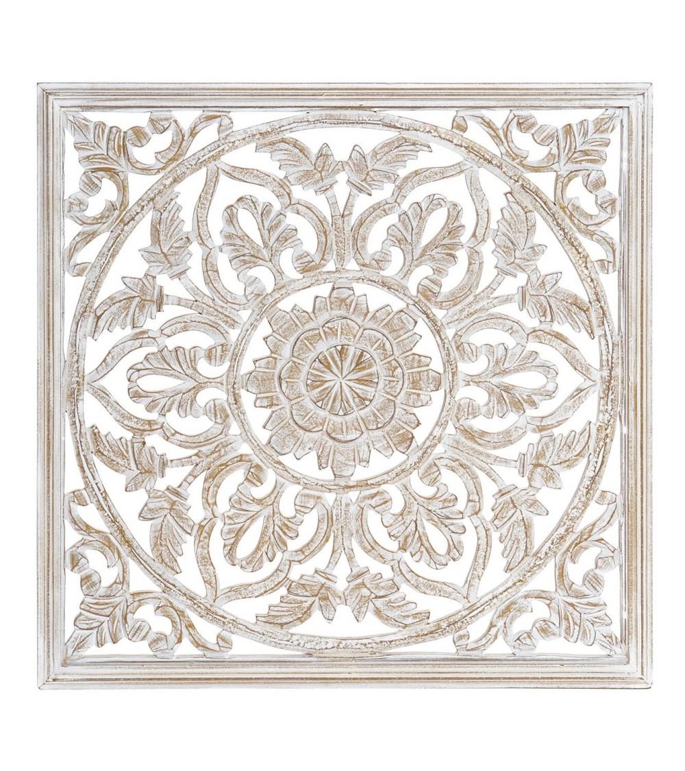 Dcasa Mural decoracion de pared envejecido madera tallado floral decape