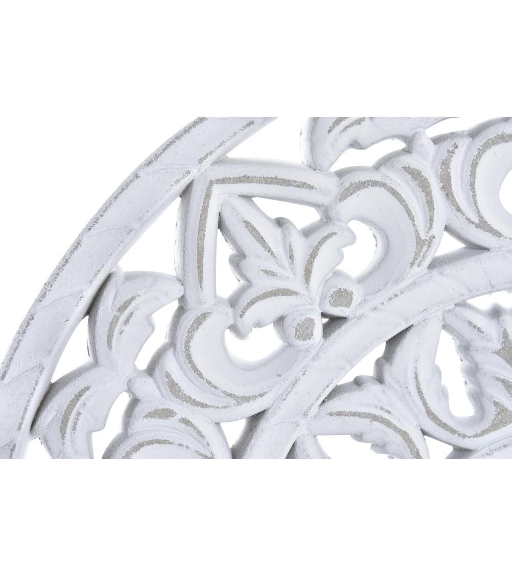 Dcasa Mural Decoracion De Pared Madera Tallado Mandala Decape Blanco