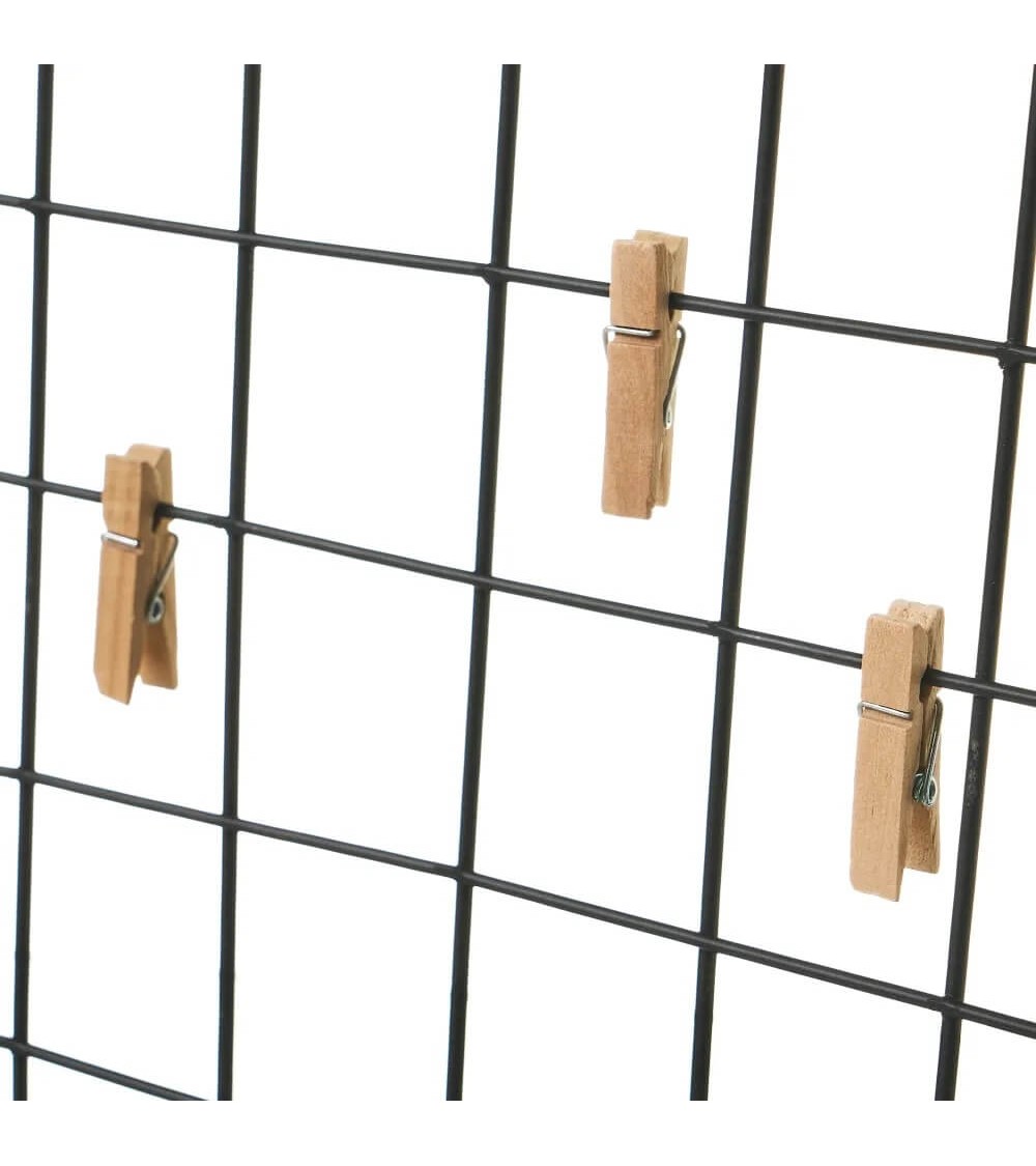 Dcasa Mural Portafotos De Árbol De La Vida Negro De Metal Y Madera De 35x50 Cm