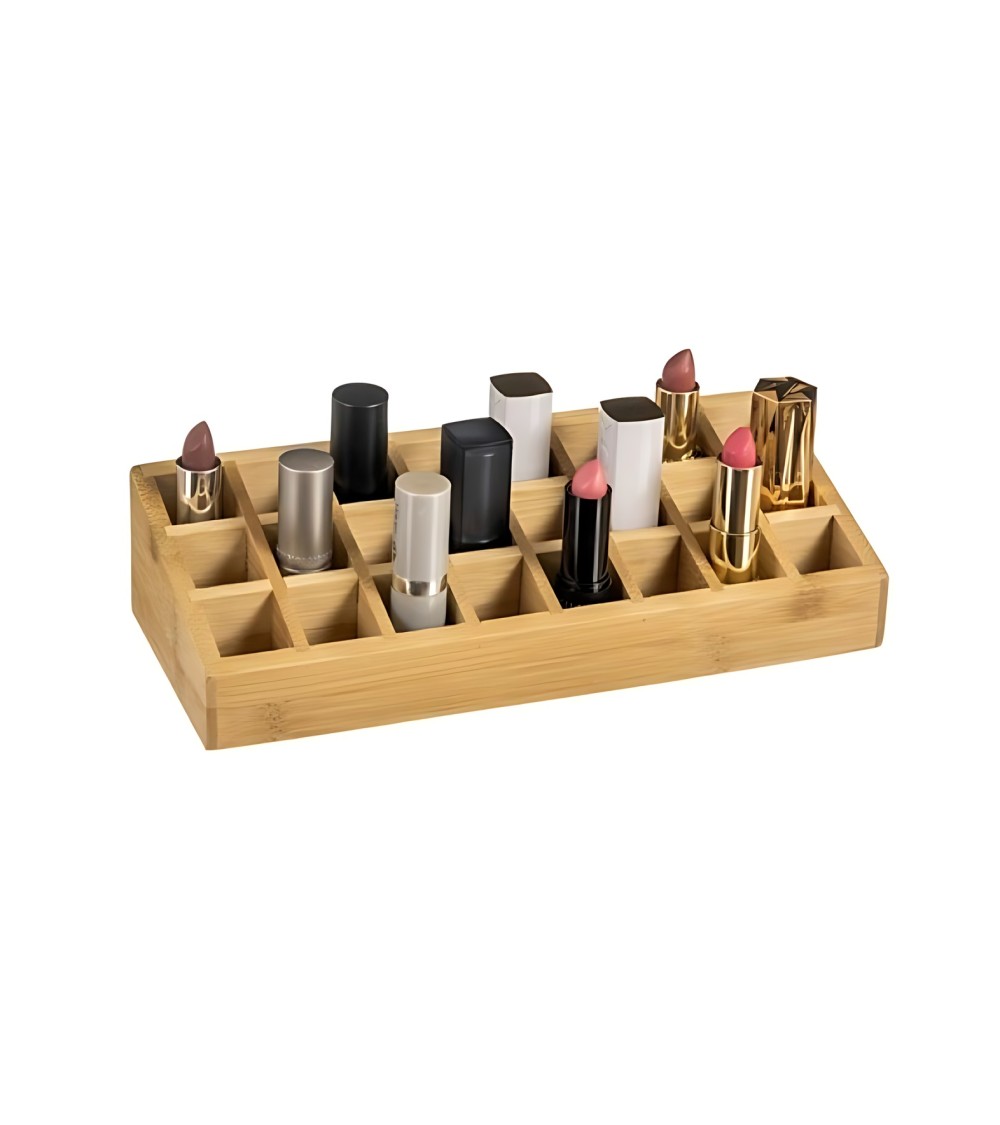 Dcasa Organizador De Cosméticos Exhibición De Almacenamiento De Maquillaje De Bambú Natural