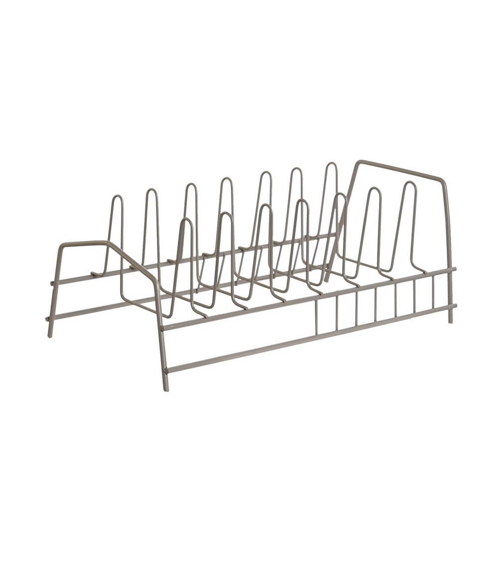 Dcasa Organizador de metal de color gris 35x18x10 cm