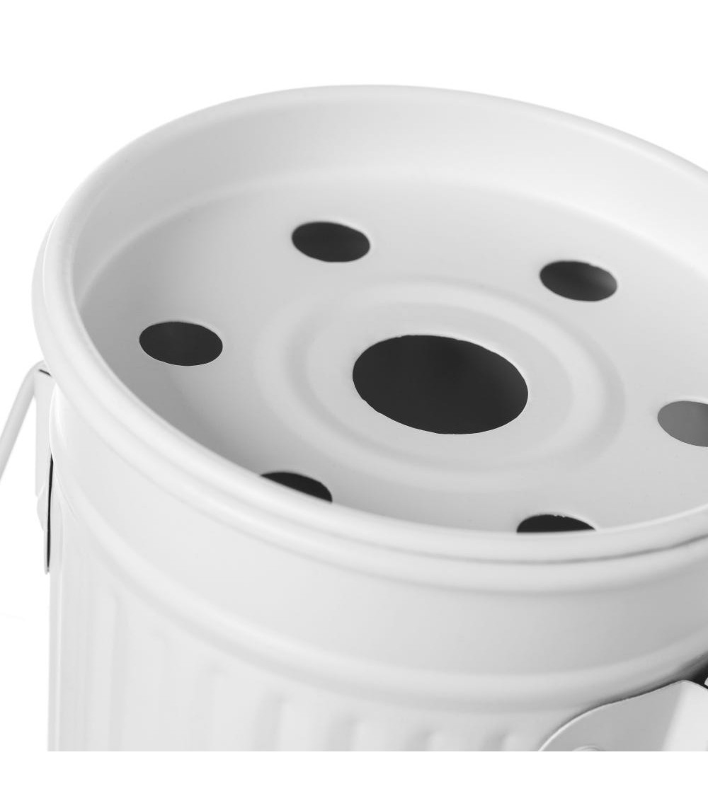 Dcasa Pack 2 Cenicero De Metal Blanco Y Negro Originales