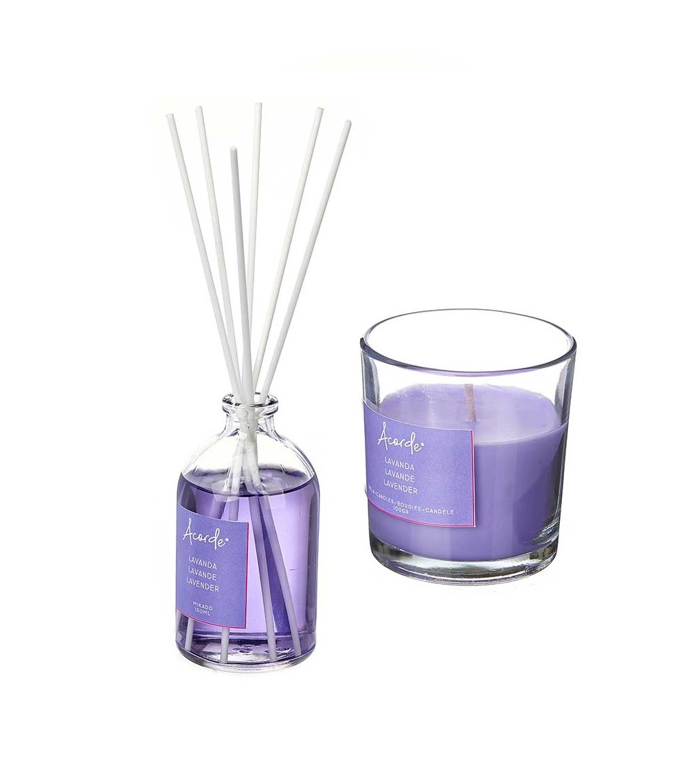 Dcasa Pack de mikado 100 ml y vela de 30 horas de lavanda