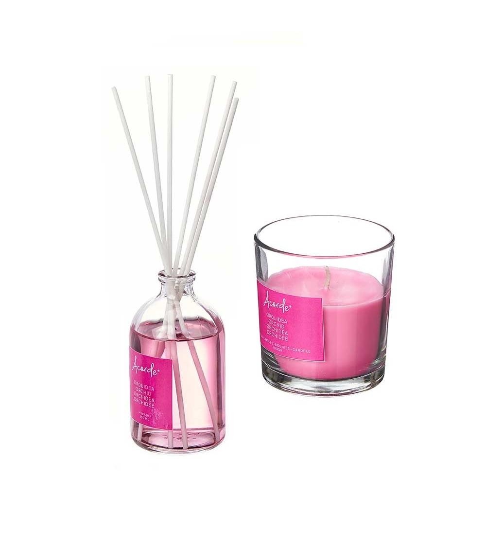 Dcasa Pack de mikado 100ml y vela de 30 horas de orquidea