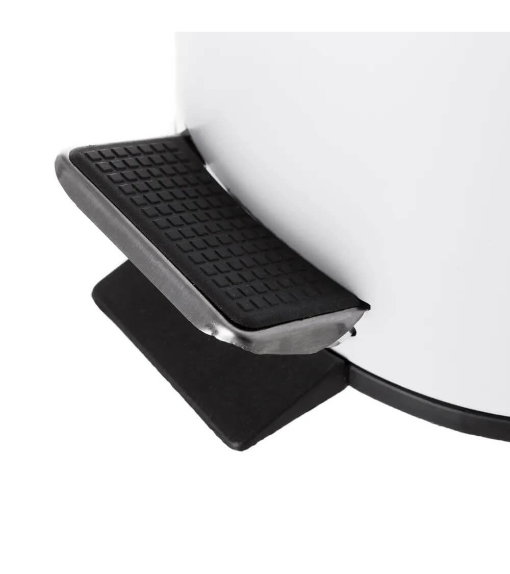 Dcasa Papelera Blanca De Metal Y Polipropileno De 3 Litros