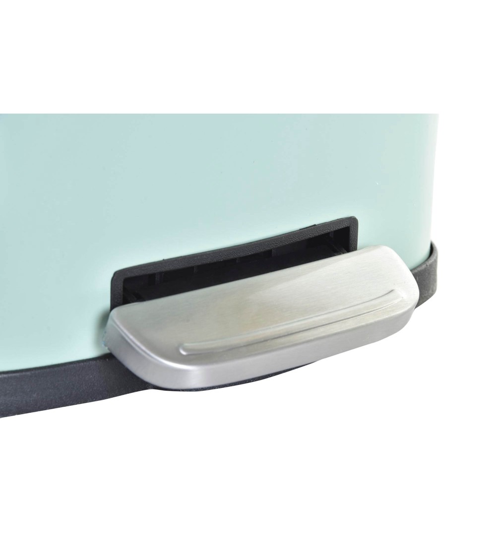 Dcasa Papelera Color Pastel Azul De Metal Y Polipropileno Con Cerrado Lento De 5 Litros