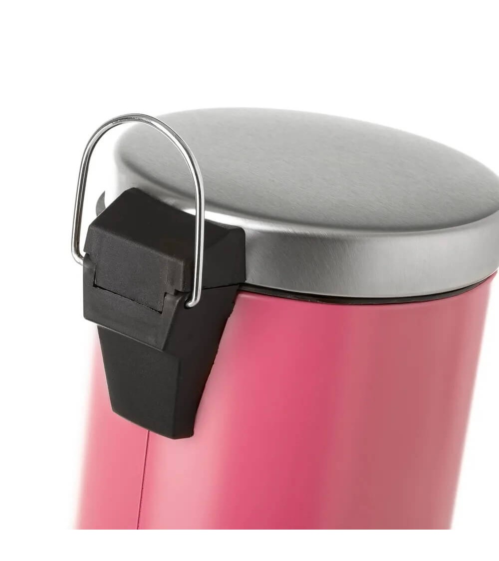 Dcasa Papelera Coral De Metal Y Polipropileno De 3 Litros