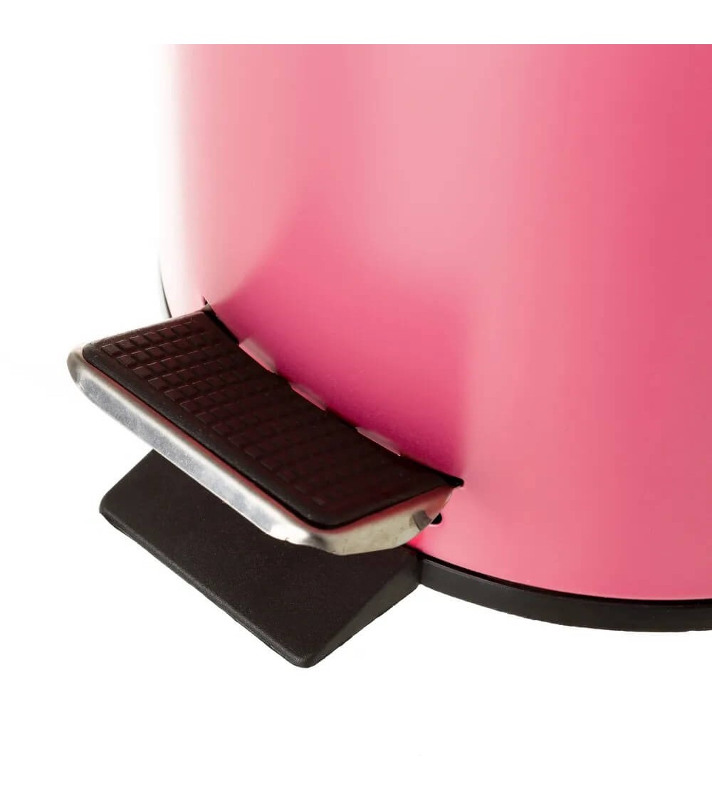 Dcasa Papelera Coral De Metal Y Polipropileno De 3 Litros