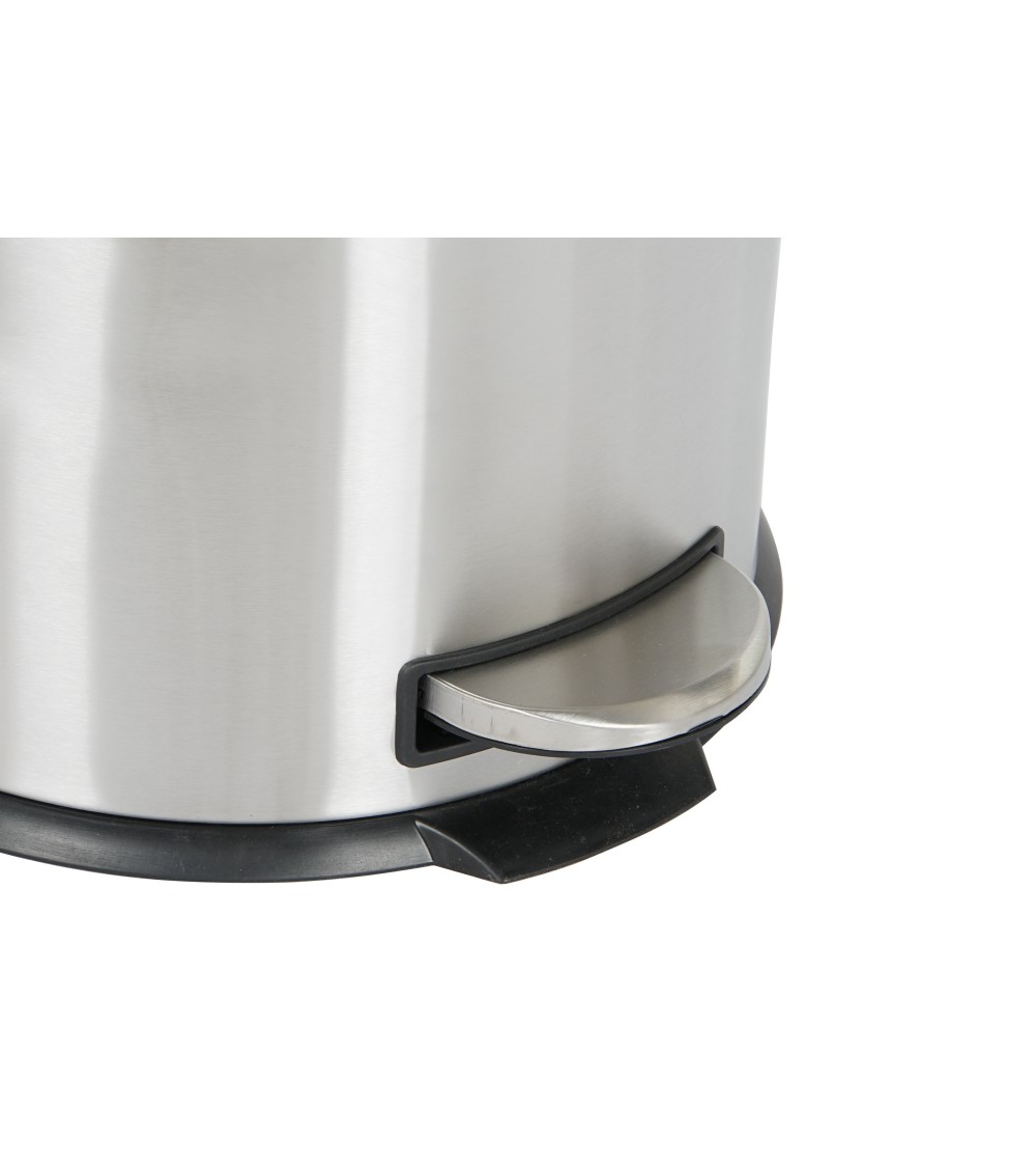 Dcasa Papelera De Cocina Cubo De Basura Mate Plateada De Acero Inoxidable De 20 Litros