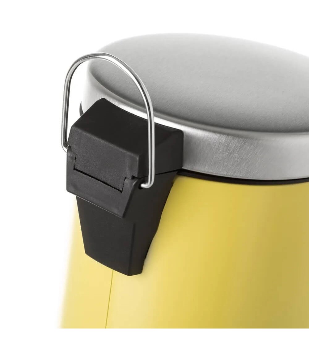 Dcasa Papelera Mostaza De Metal Y Polipropileno De 3 Litros