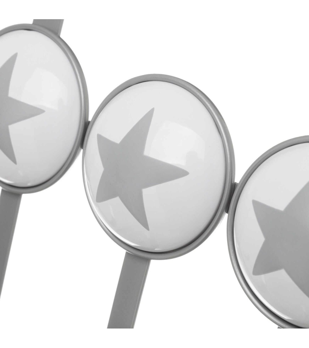 Dcasa Percha Puerta Con 4 Colgadores Gris De Metal De 35x9x28 Cm