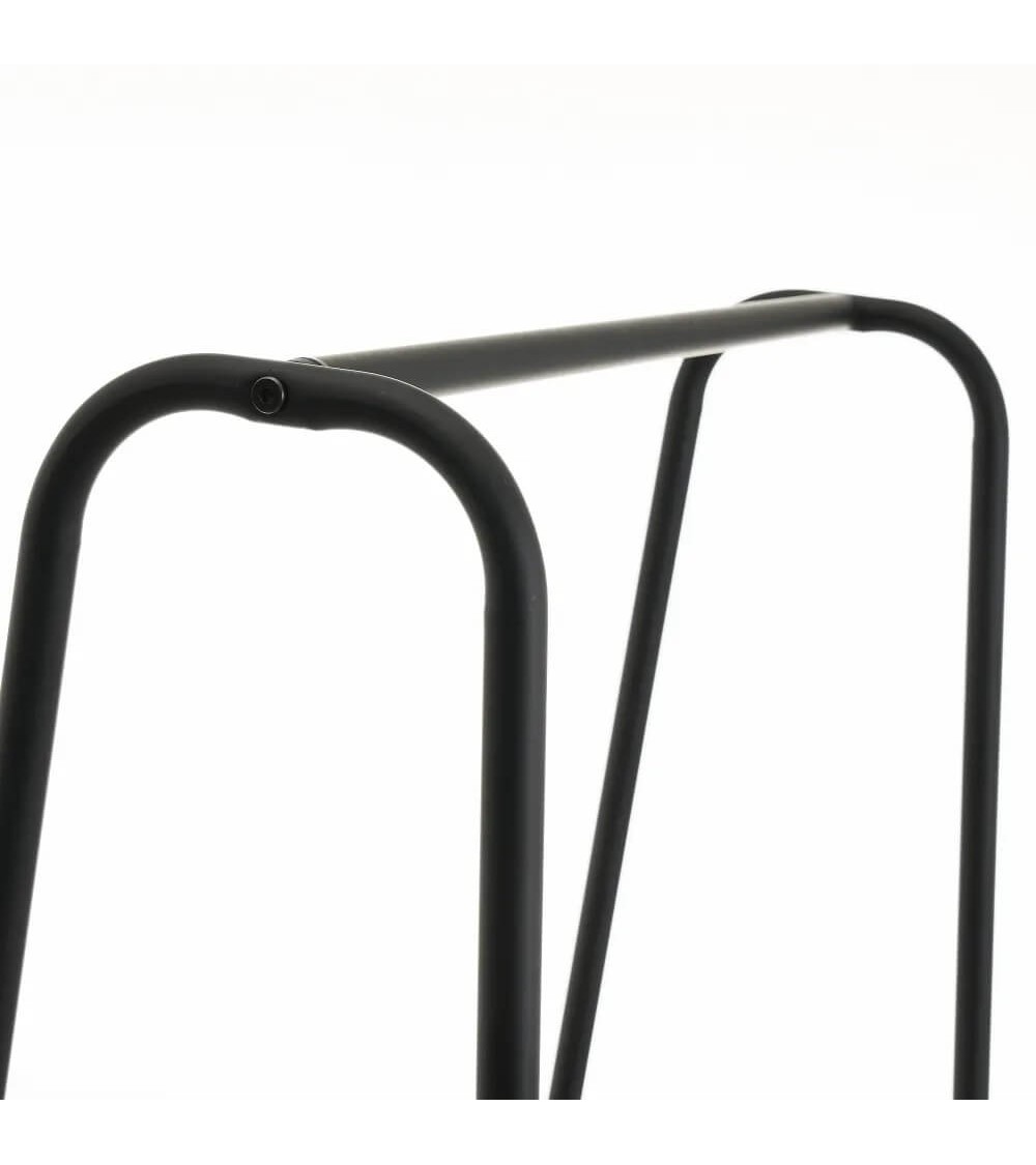 Dcasa Perchero Con 2 Estantes De Hierro Negro De 64x39x151 Cm