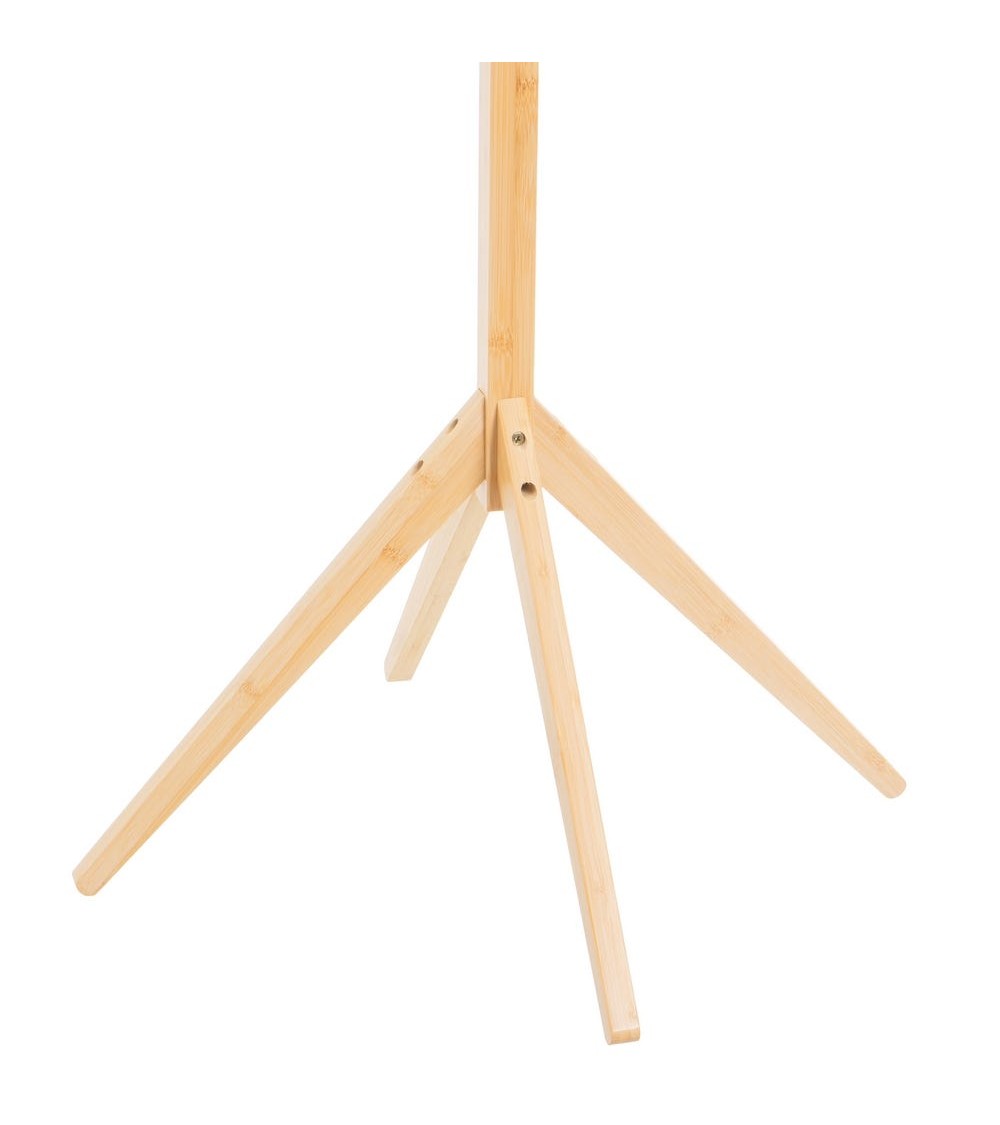 Dcasa Perchero De 8 Brazos De Madera De Bambú Natural Nórdico De 170 Cm