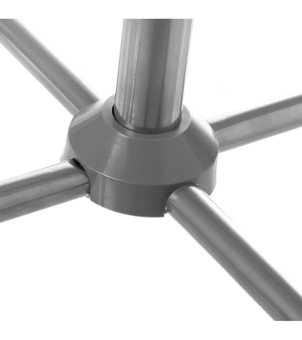 Dcasa Perchero De 8 Brazos Moderno Gris De Metal Para La Entrada De 180 Cm