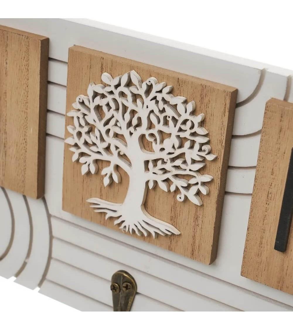 Dcasa Perchero De Madera Arbol De La Vida De 4 Colgadores Home