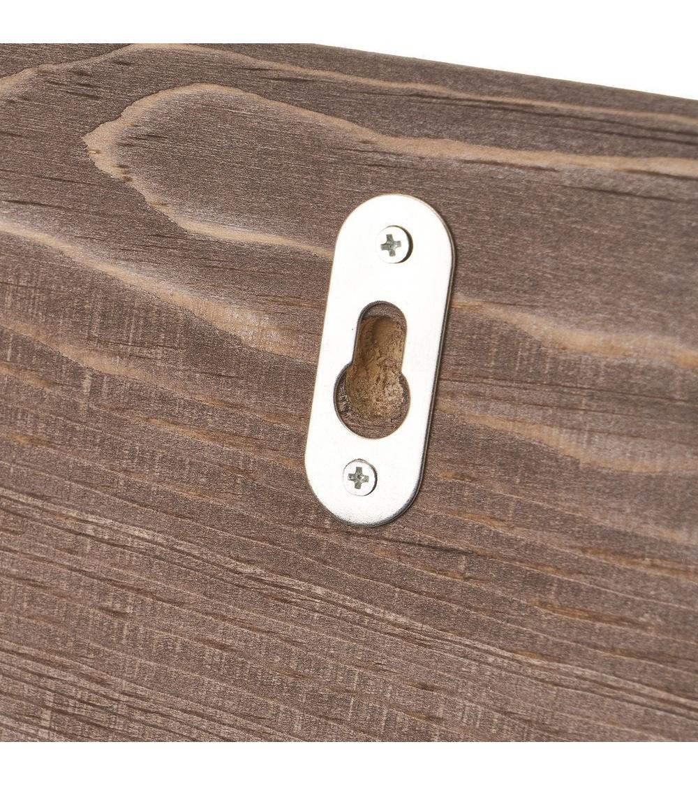Dcasa Perchero De Pared 5 Colgador Madera Marron De 61x8 5x15 Cm