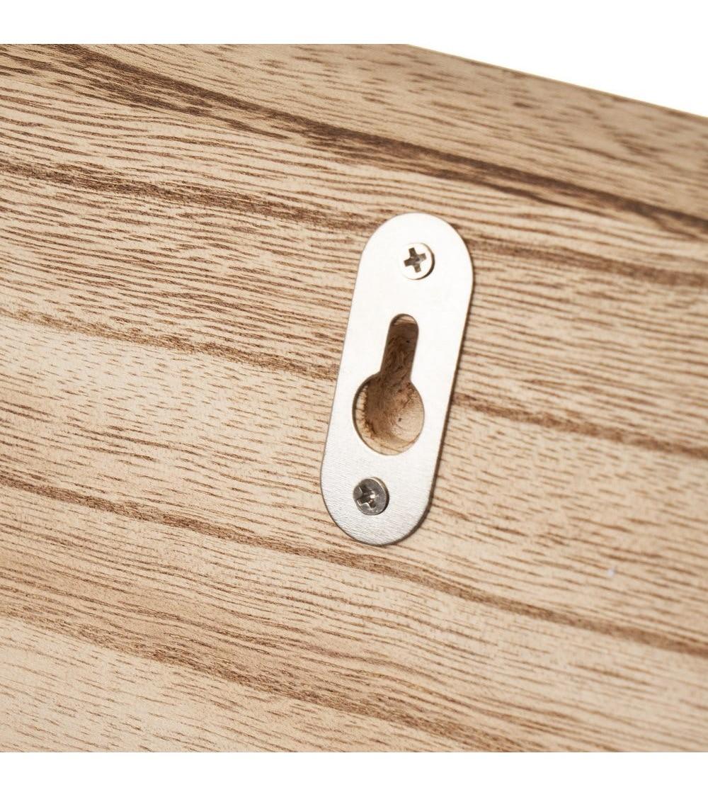 Dcasa Perchero De Pared 5 Colgador Madera Natural De 61x8 5x15 Cm