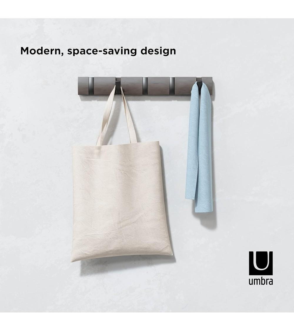 Dcasa Perchero De Pared Con 5 Ganchos Plegable Color Gris