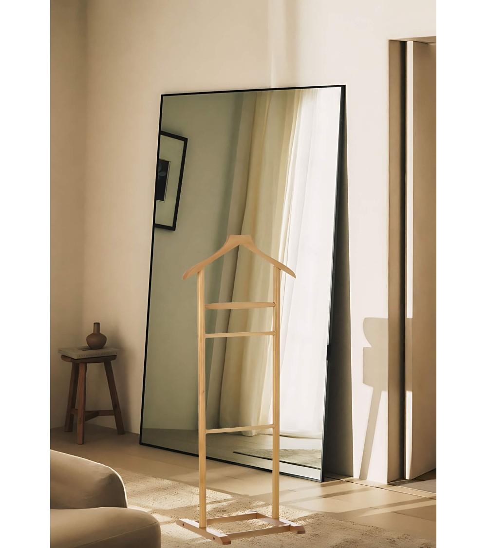 Dcasa Perchero Galán De Noche Beige De Madera De 48x36x107 Cm