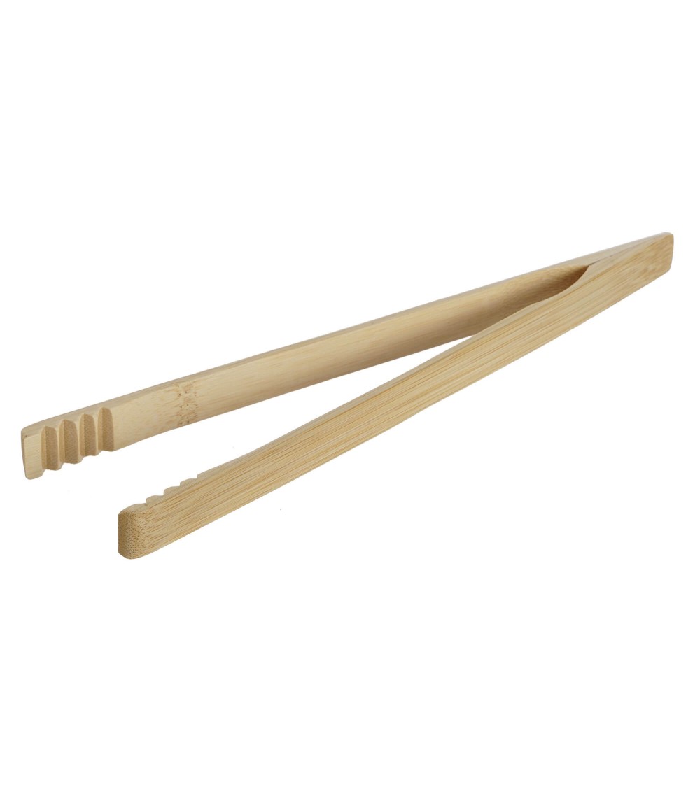 Dcasa Pinza de bambu natural para cocina oriental 25x6x1 5 cm