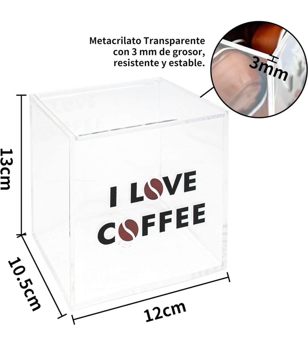 Dcasa Portacapsulas Metacrilato Para Capsulas De Cafe Nespresso O Dolcegusto I LOVE COFFEE