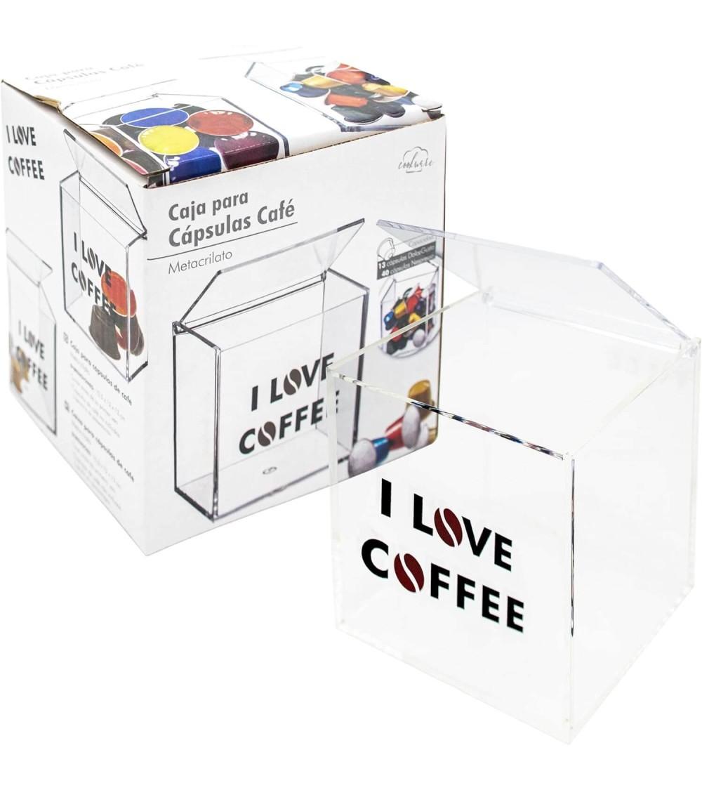 Dcasa Portacapsulas Metacrilato Para Capsulas De Cafe Nespresso O Dolcegusto I LOVE COFFEE