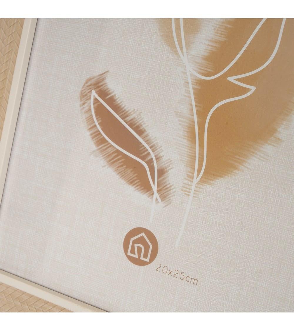 Dcasa Portafotos De Cenefa Natural De Cristal Y Plástico Para Foto De 20x25 Cm