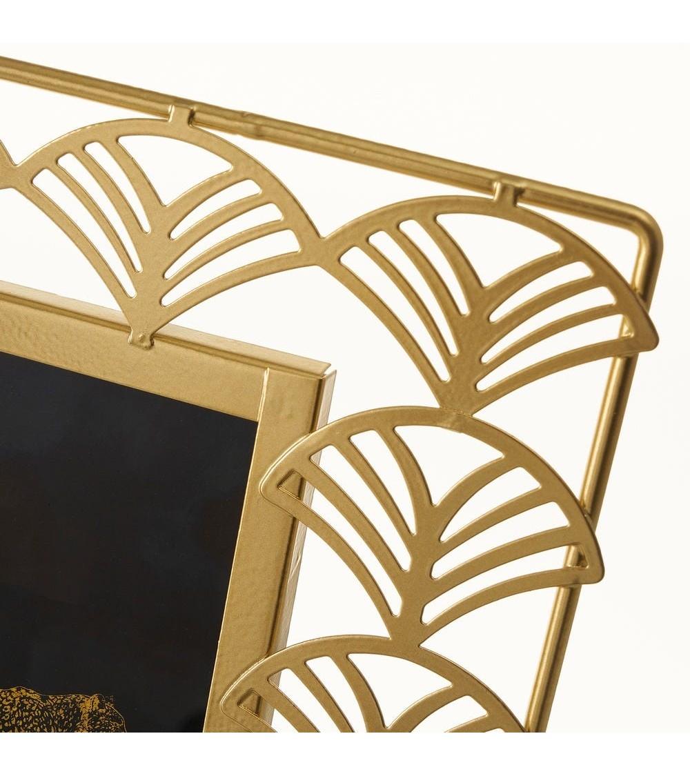 Dcasa Portafotos Tallado Dorado De Metal Para Foto De 10x15 Cm