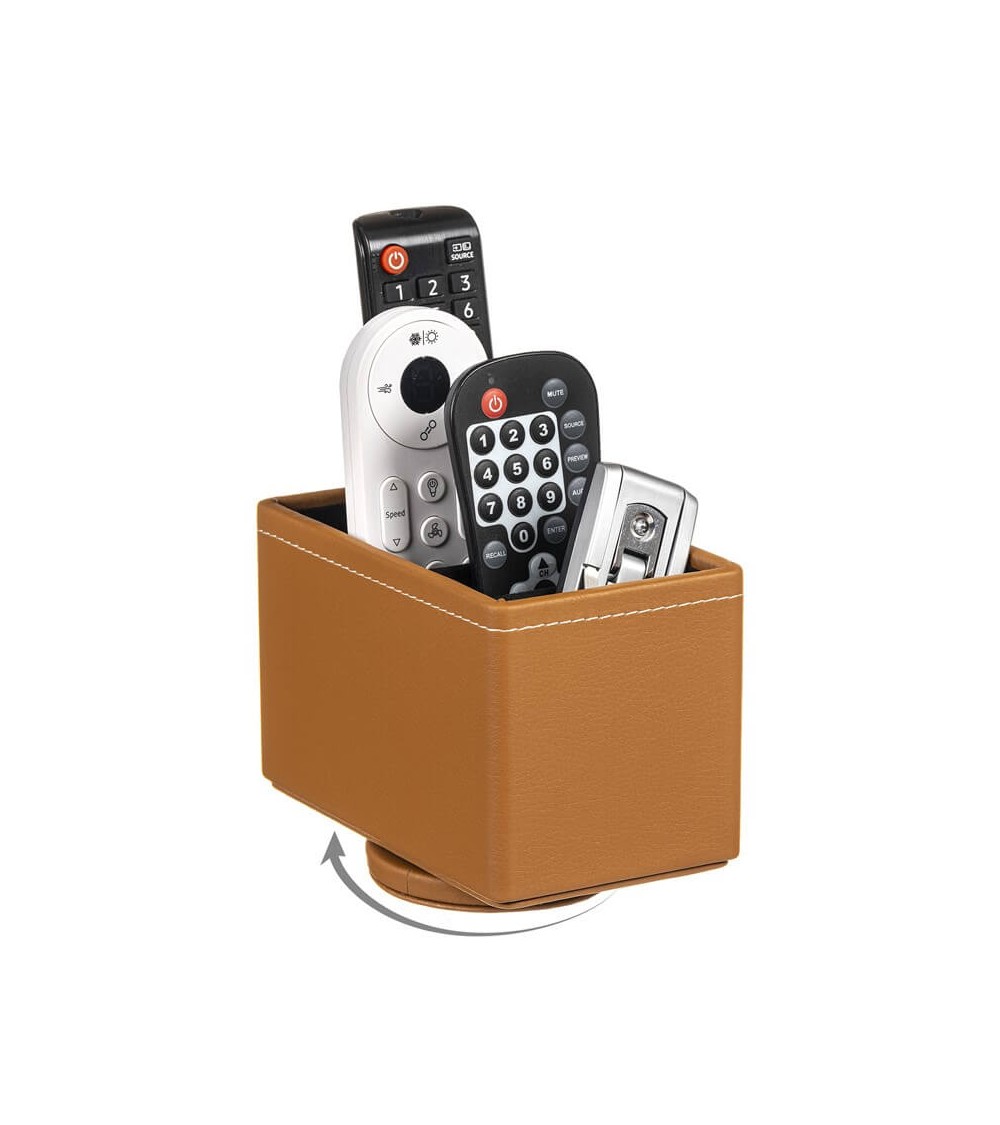 Dcasa Portamandos Giratorio En Polipiel Camel 4 Compartimentos