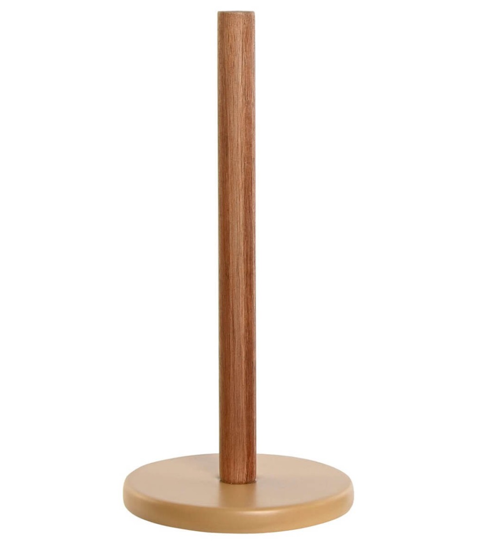 Dcasa Portarrollos acacia gres de color beig para mesa de cocina