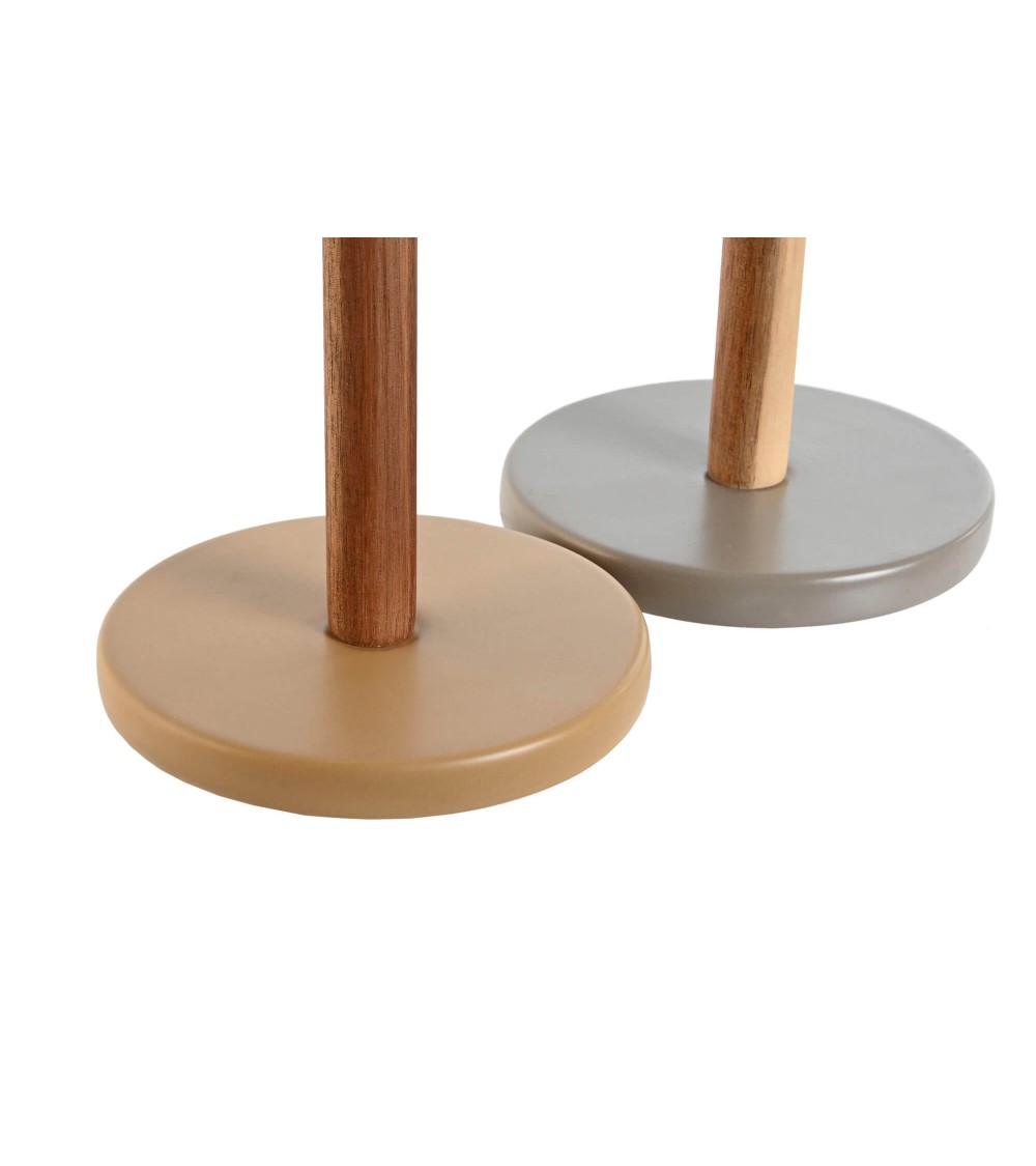 Dcasa Portarrollos Acacia Gres De Color Gris Para Mesa De Cocina