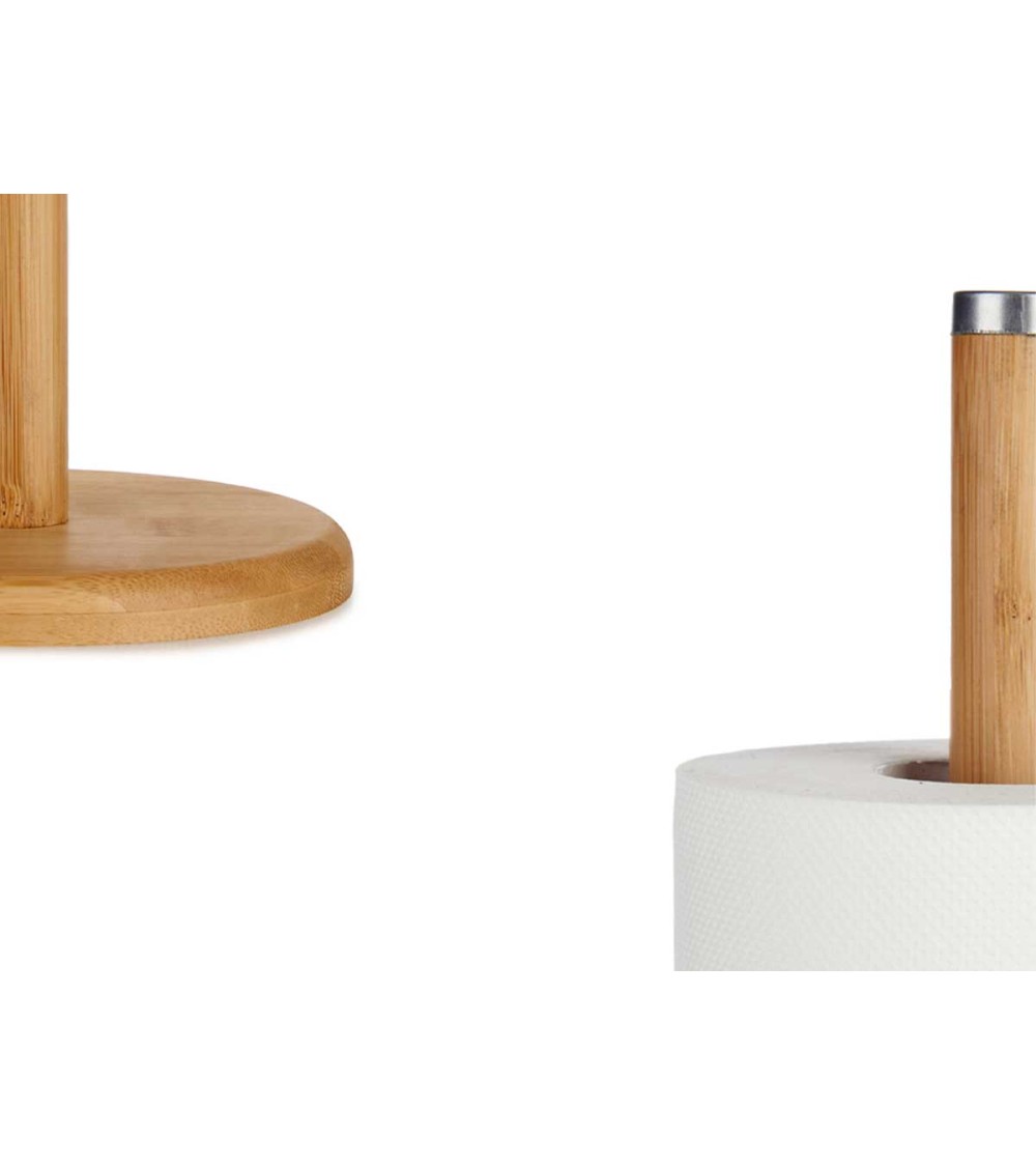 Dcasa Portarrollos Bambu Natural Marrón Nórdico Para Mesa De Cocina