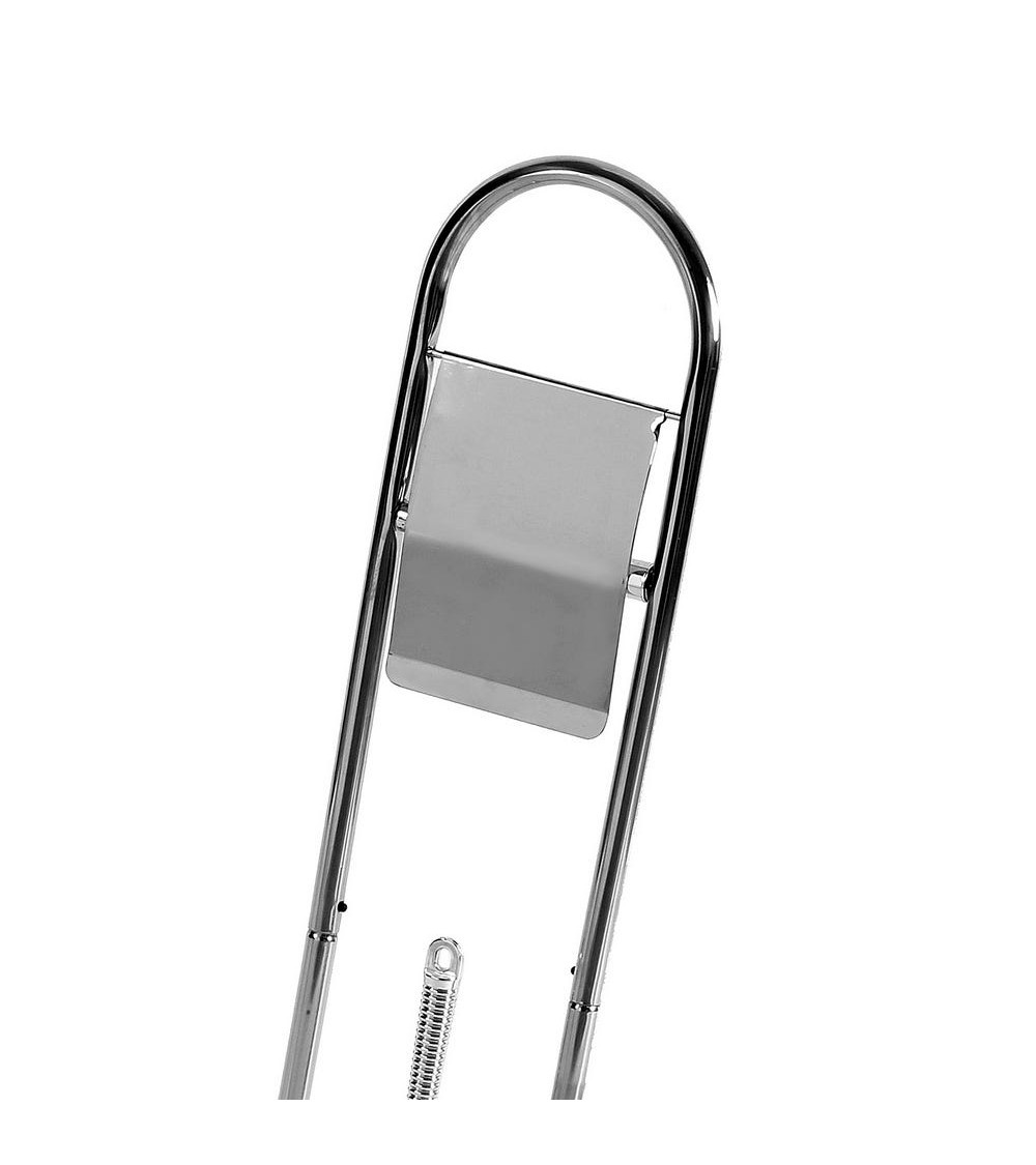 Dcasa Portarrollos Con Escobilla Plateado De Metal De 16x29x79 Cm