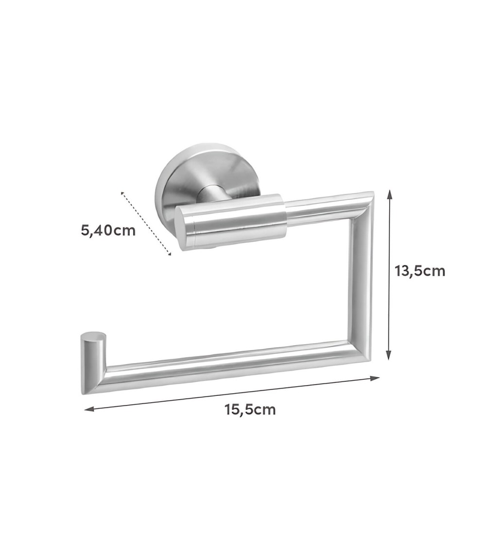 Dcasa Portarrollos De Pared De Acero Inoxidable Plateado De 15x5x13 Cm