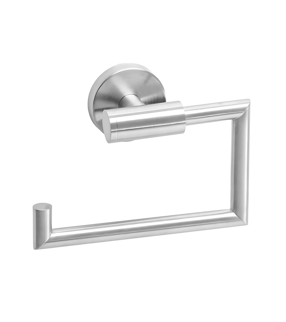 Dcasa Portarrollos de pared de acero inoxidable plateado de 15x5x13 cm