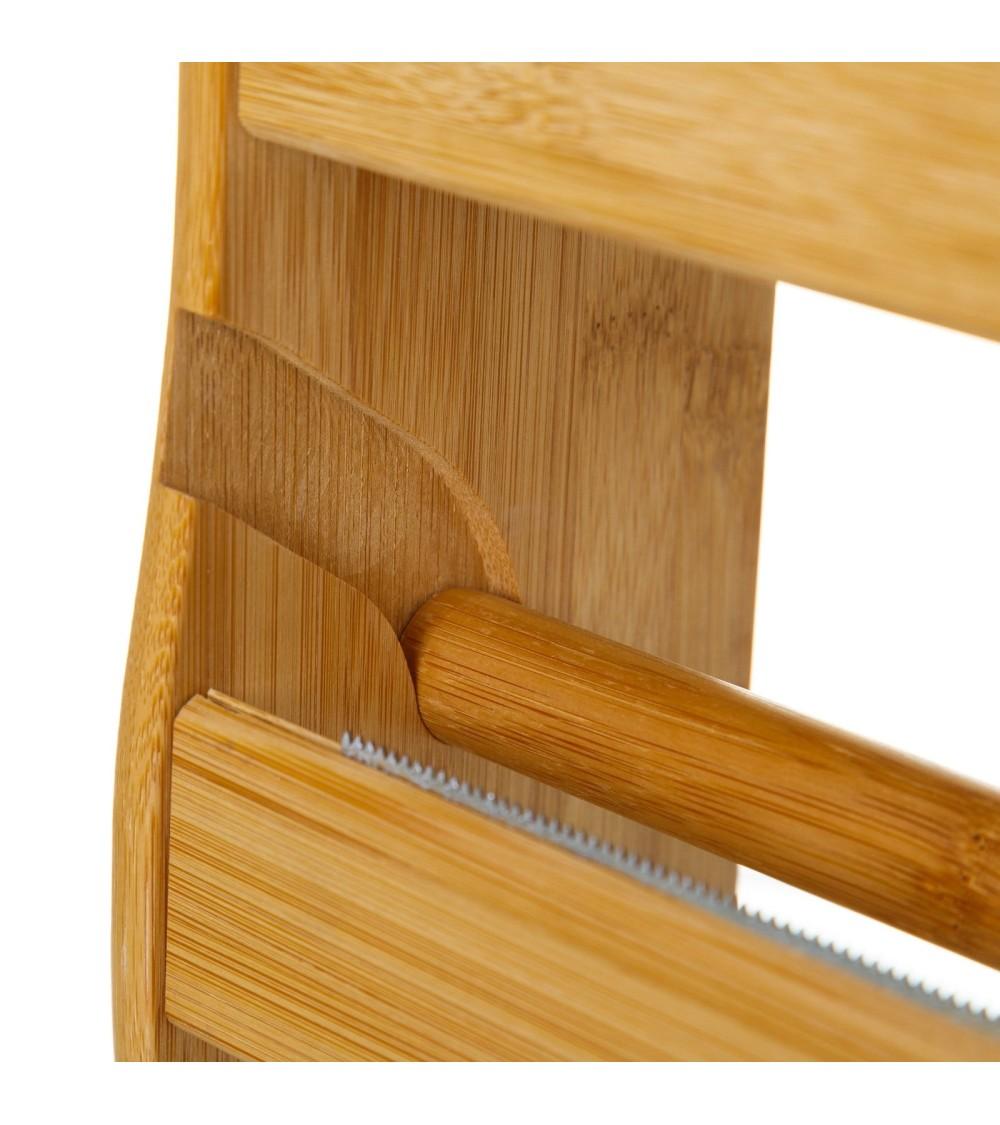 Dcasa Portarrollos De Pared Marrón De Bambú De 36x10x26 Cm