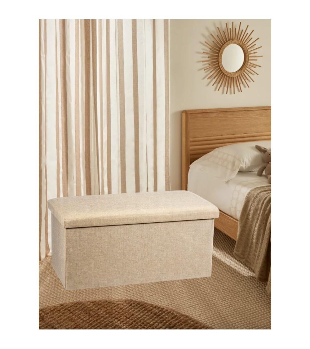 Dcasa Puff Pongotodo Plegable Rectangular Beige 76 Cm