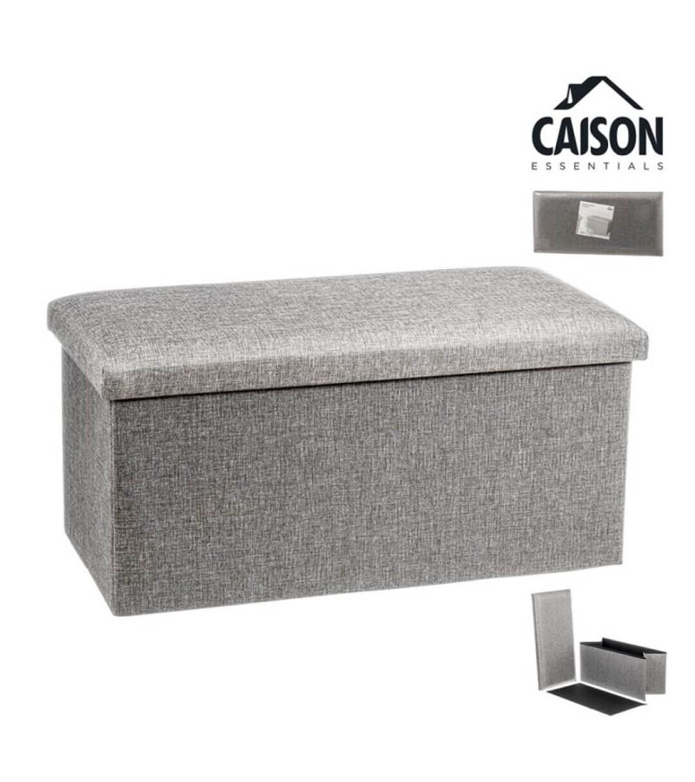 Dcasa Puff Pongotodo Plegable Rectangular Gris 76 Cm