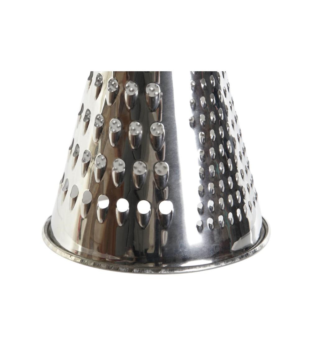 Dcasa Rallador Multiusos Plateado De Acero Inoxidable Con Mango De Madera De 11x11x24 Cm