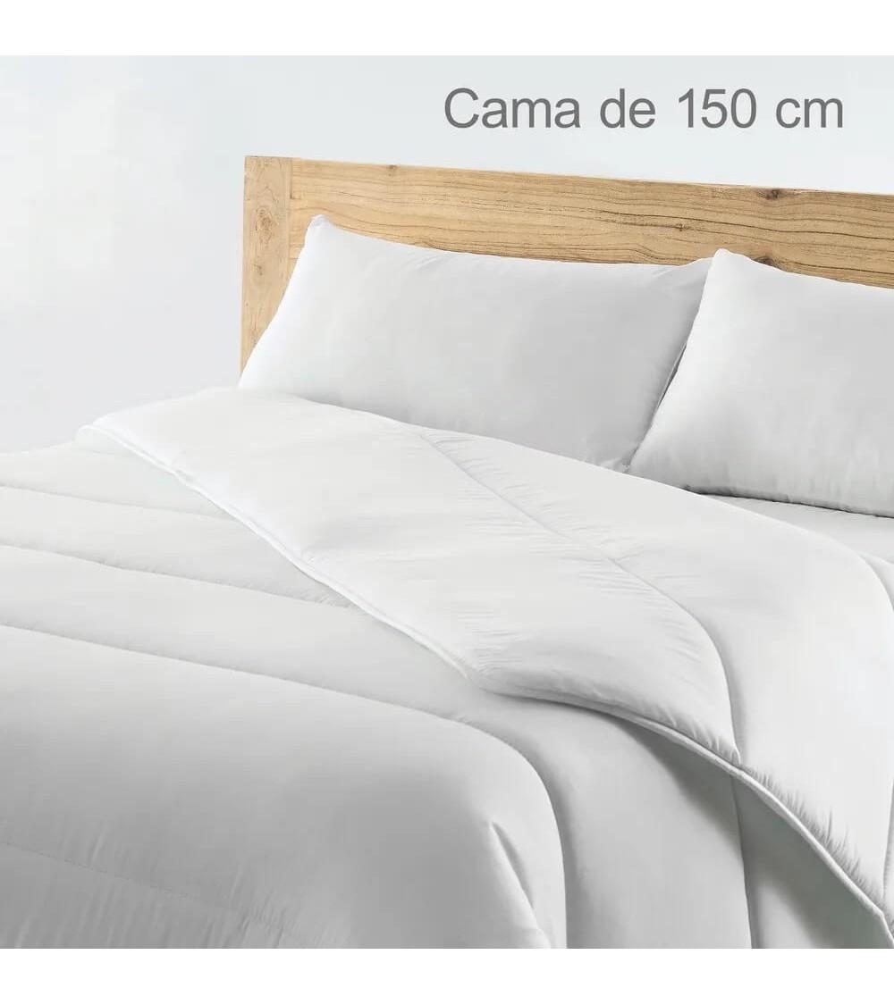 Dcasa Relleno Nórdico Tratamiento Aloe Vera Con Tacto Seda Blanco De Microfibra Y Fibra Hueca Siliconada Para Cama De 150 Cm
