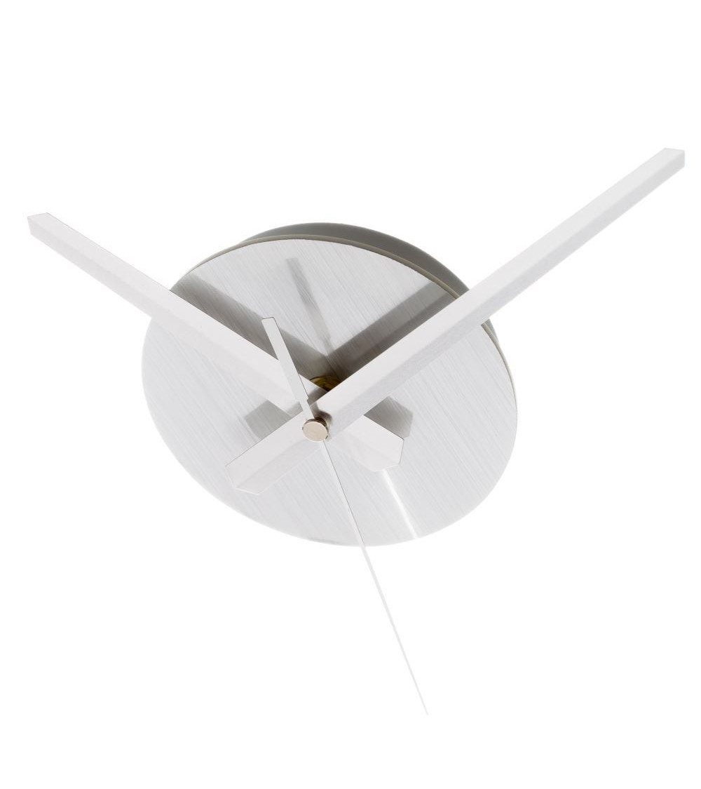 Dcasa Reloj De Pared Adhesivo Plateado De Polipropileno De 60 Cm