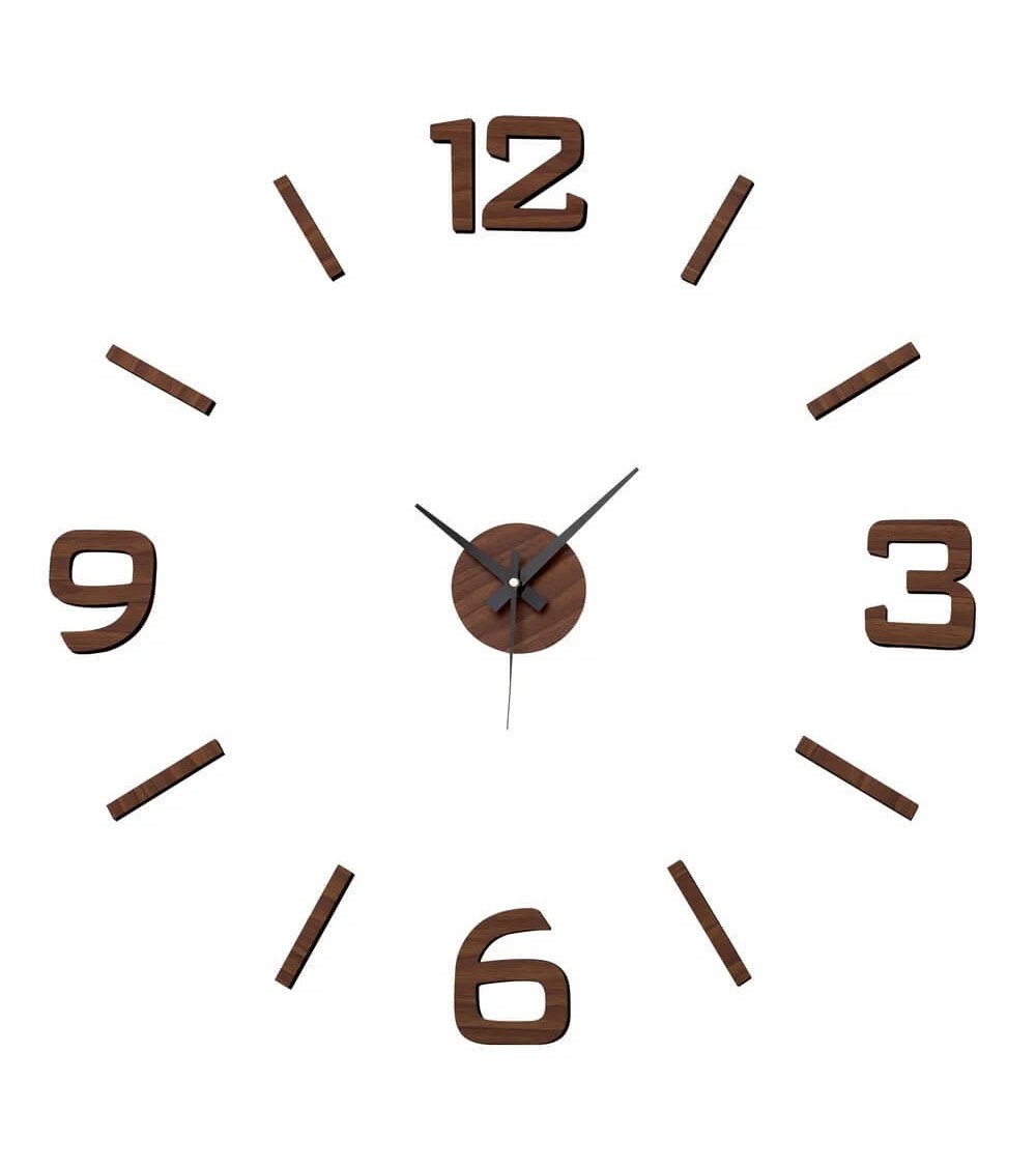 Dcasa Reloj de pared marrón de polipropileno de 60 cm