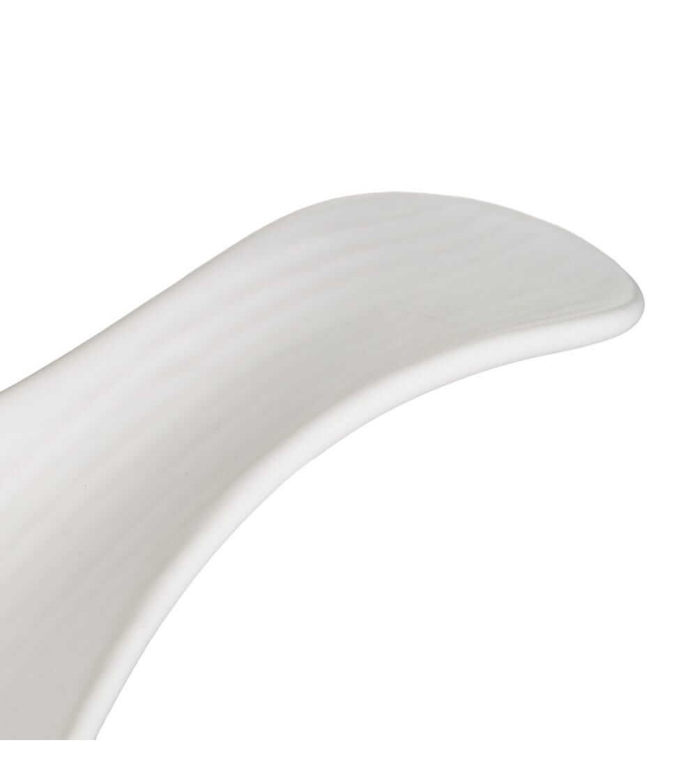 Dcasa Reposa Cucharas De Ramas De Cerámica Stoneware Blanco Y Beige