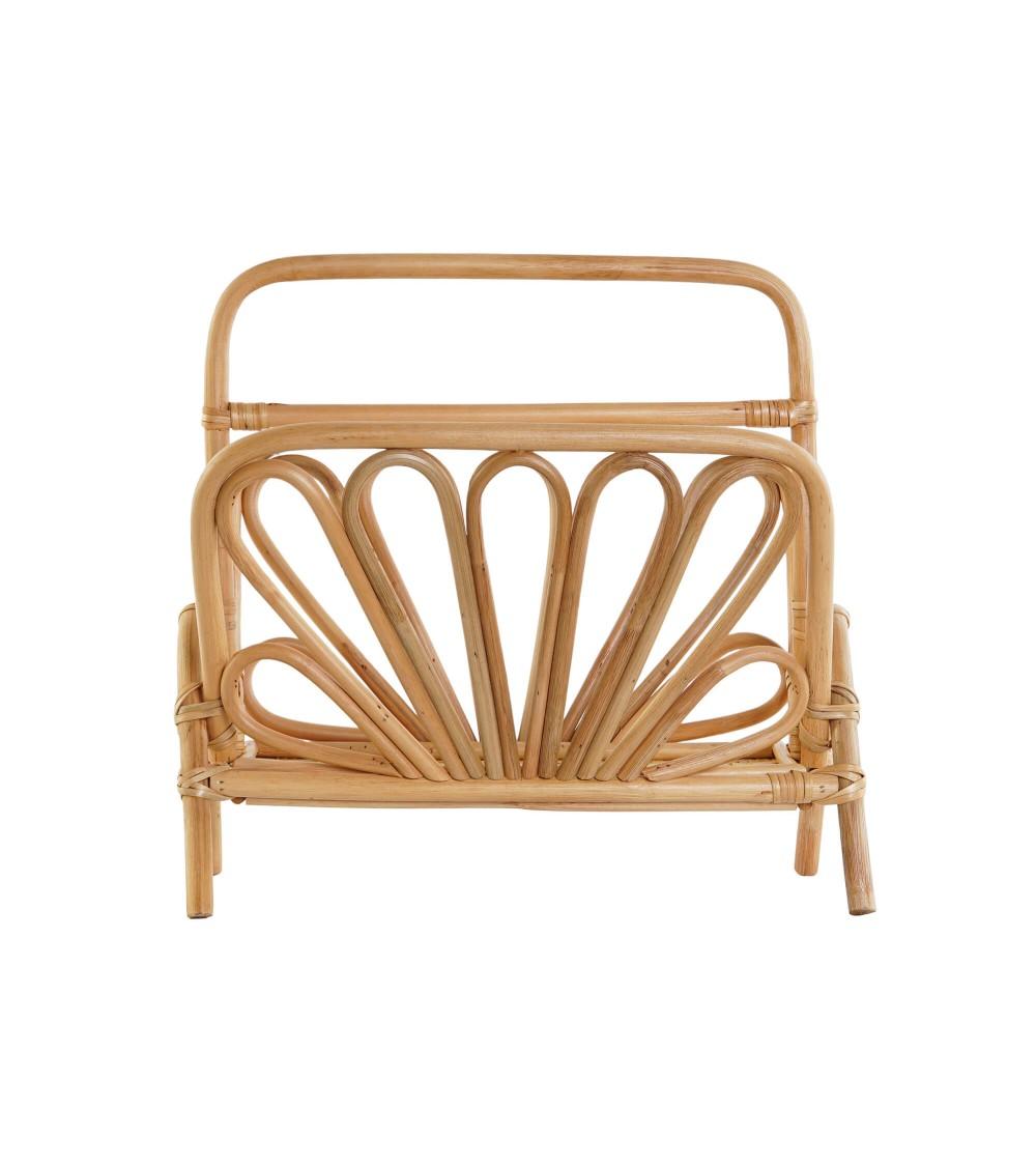 Dcasa Revistero Para Suelo De Rattan Natural Sol Nacido 44x27x41 Cm