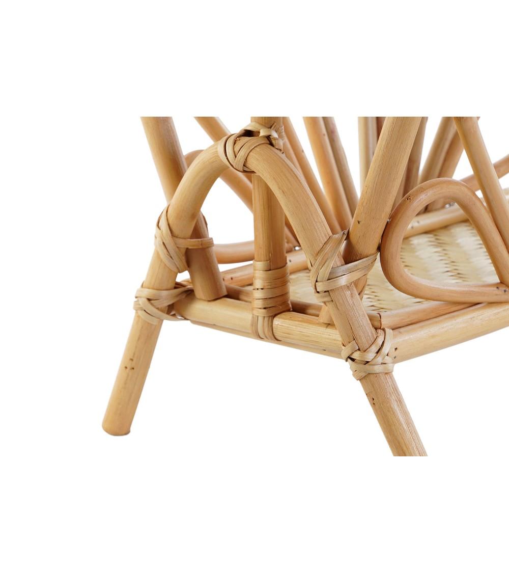 Dcasa Revistero Para Suelo De Rattan Natural Sol Nacido 44x27x41 Cm