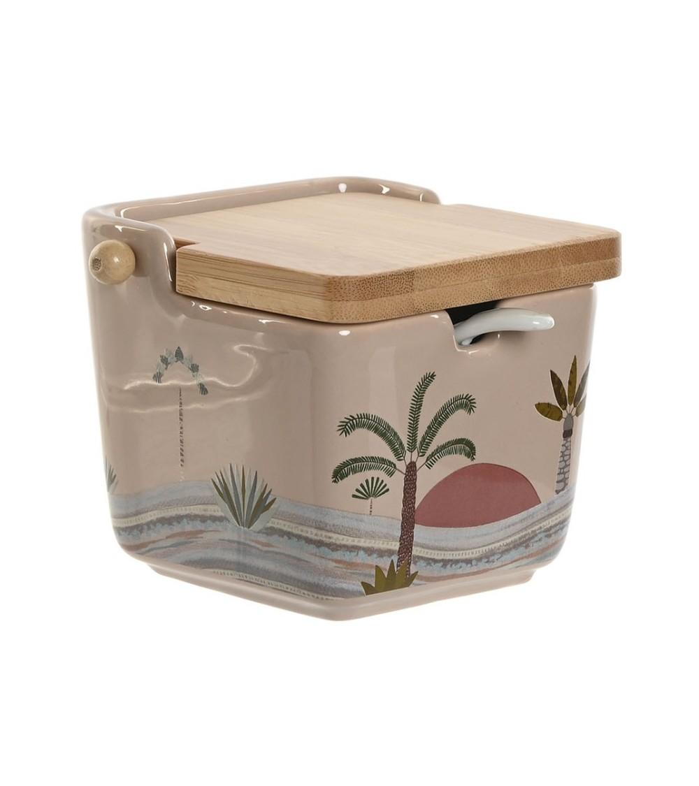 Dcasa Salero Y Azucarero Dolomite Con Tapa De Bambu Calima