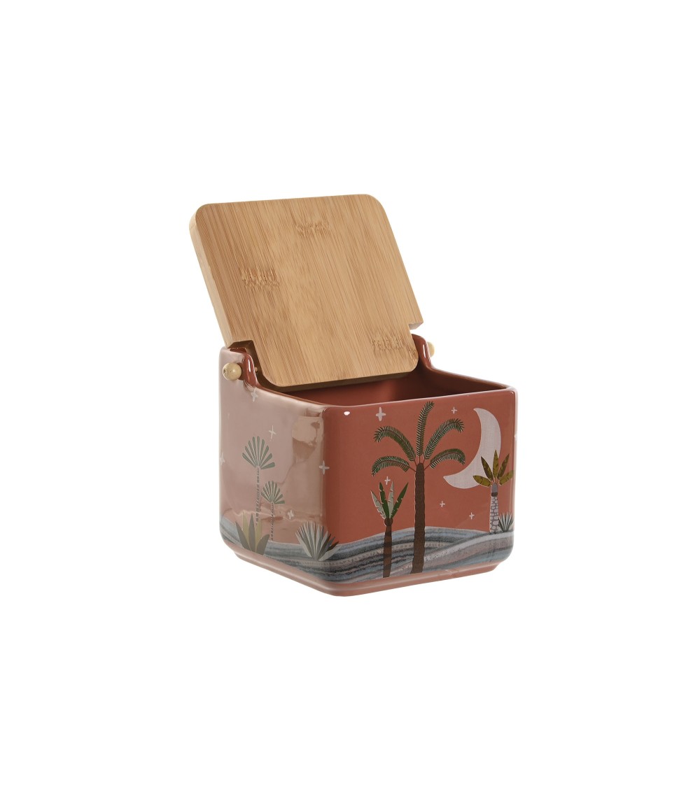 Dcasa Salero Y Azucarero Dolomite Con Tapa De Bambu Calima