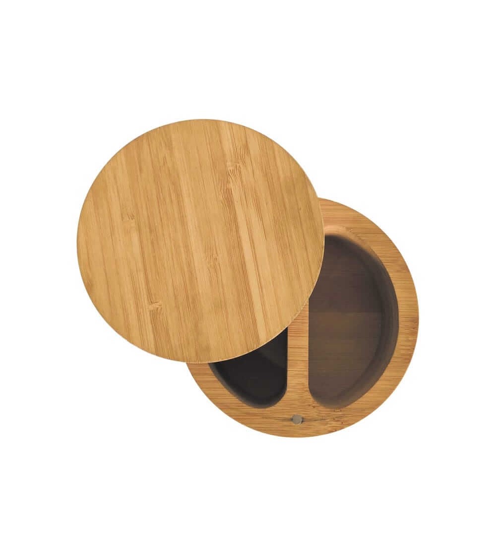 Dcasa Salero Y Pimentero Con Tapa De Bambú Natural De 170 Ml